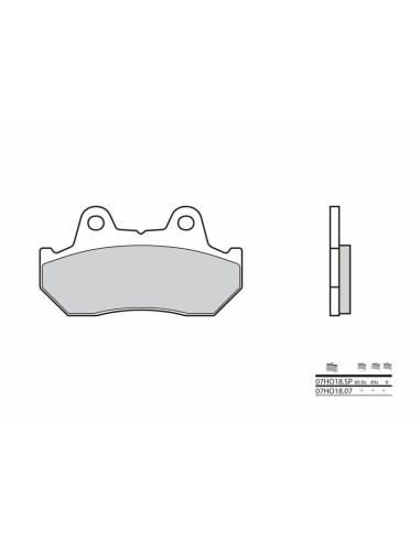 BREMBO Street Carbon Ceramic Brake pads - 07HO1807