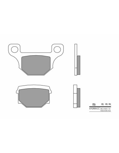 BREMBO Street Carbon Ceramic Brake pads - 07GR09CC