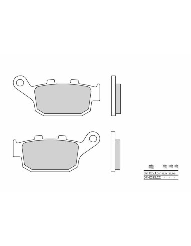 BREMBO Street Carbon Ceramic Brake pads - 07HO53CC