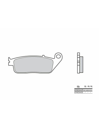 BREMBO Street Sintered Metal Brake pads - 07HO34SP