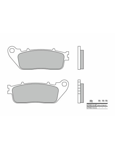 BREMBO Street Carbon Ceramic Brake pads - 07HO13CC