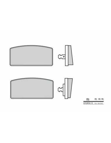 BREMBO Street Carbon Ceramic Brake pads - 07GR5915