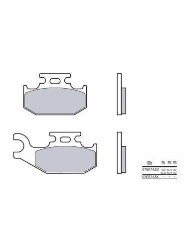 BREMBO Off-Road Sintered Metal Brake pads - 07GR74SD