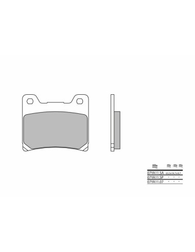 BREMBO Street Carbon Ceramic Brake pads - 07YA1107