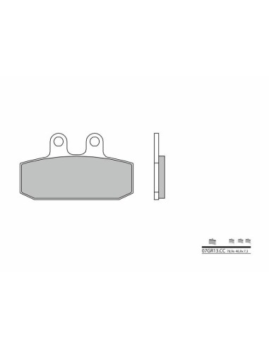 BREMBO Street Carbon Ceramic Brake pads - 07GR13CC