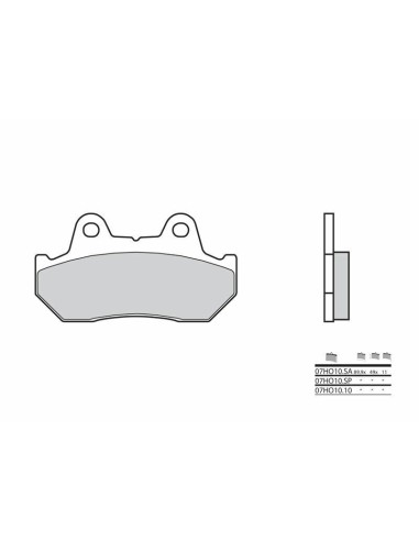 Plăcuțe de frână din metal sinterizat BREMBO Street - 07HO10SA