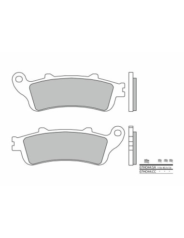 BREMBO Street Sintered Metal Brake pads - 07HO44SA