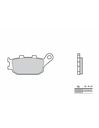 BREMBO Street Sintered Metal Brake pads - 07HO36SP