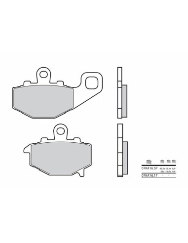 BREMBO Street Sintered Metal Brake pads - 07KA16SP