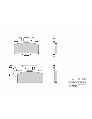 Plăcuțe de frână din metal sinterizat BREMBO Off-Road - 07KA27SD