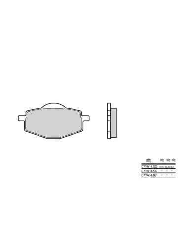 BREMBO Street Carbon Ceramic Brake pads - 07YA1407