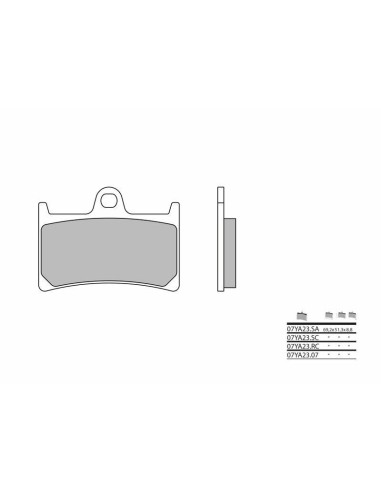 BREMBO Street Carbon Ceramic Brake pads - 07YA2307