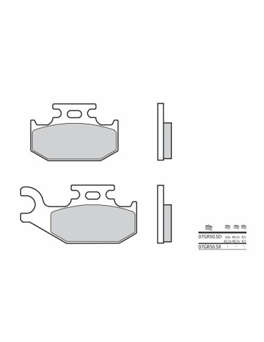 Plăcuțe de frână din metal sinterizat BREMBO Off-Road - 07GR50SD