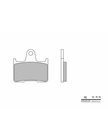 Plăcuțe de frână din metal sinterizat BREMBO Street - 07SU25SP