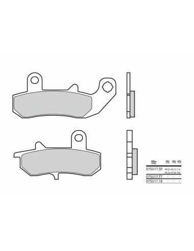 BREMBO Street Sintered Metal Brake pads - 07SU17SP