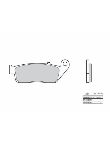 BREMBO Street Carbon Ceramic Brake pads - 07HO3005