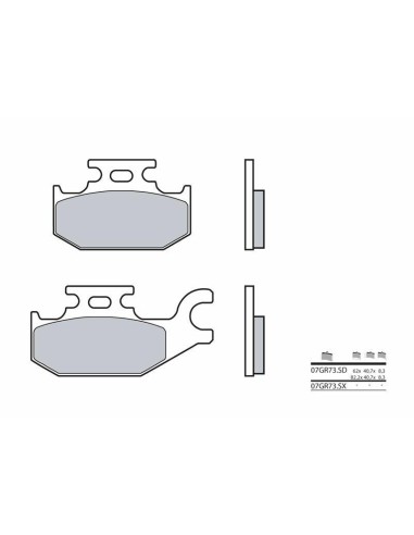 BREMBO Off-Road Sintered Metal Brake pads - 07GR73SD