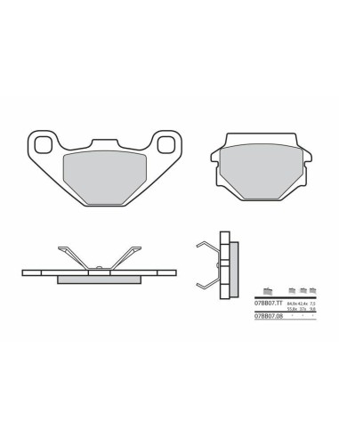 BREMBO Street Carbon Ceramic Brake pads - 07BB0708