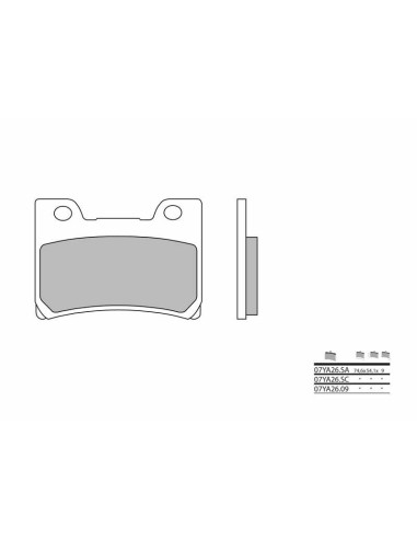 BREMBO Street Carbon Ceramic Brake pads - 07YA2609