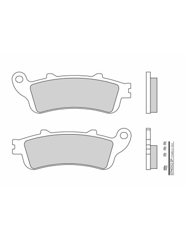 Plăcuțe de frână din metal sinterizat BREMBO Street - 07HO52SP