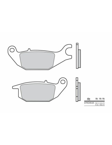 BREMBO Street Carbon Ceramic Brake pads - 07HO4905