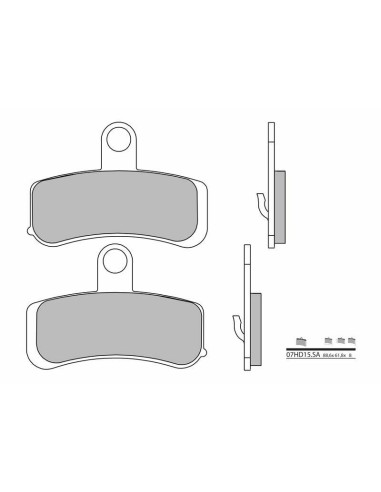 BREMBO Street Sintered Metal Brake pads - 07HD15SA