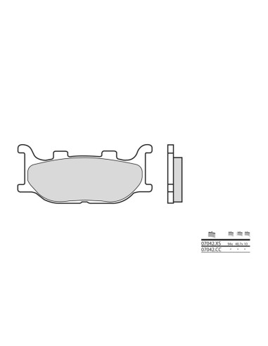 BREMBO Scooter Carbon Ceramic Brake pads - 07042CC