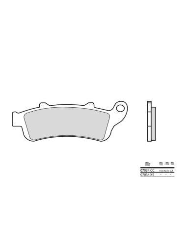 BREMBO Scooter Carbon Ceramic Brake pads - 07034CC