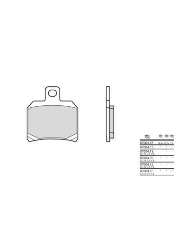 Plăcuțe de frână din metal sinterizat pentru scuter BREMBO - 07004XS