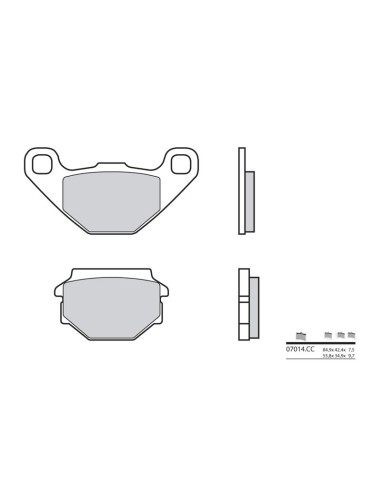 BREMBO Scooter Carbon Ceramic Brake pads - 07014CC