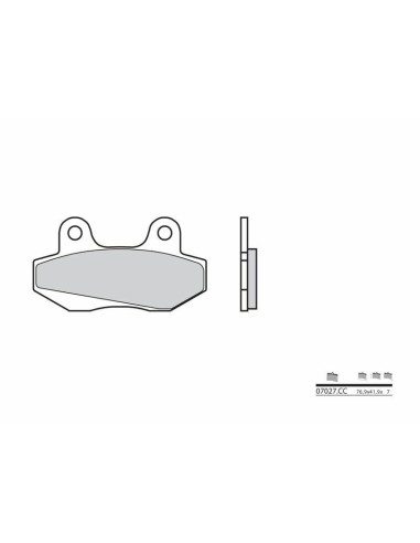 BREMBO Scooter Carbon Ceramic Brake pads - 07027CC