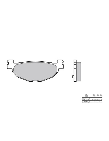 BREMBO Scooter Sintered Metal Brake pads - 07059XS