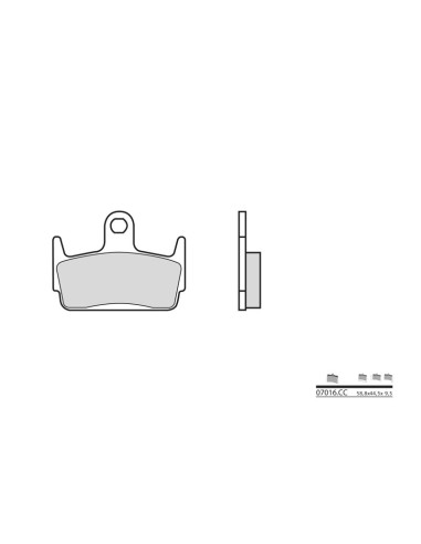 Plăcuțe de frână din carbon ceramică pentru scuter BREMBO - 07016CC