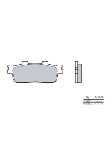 Plăcuțe de frână din carbon ceramică pentru scuter BREMBO - 07069CC