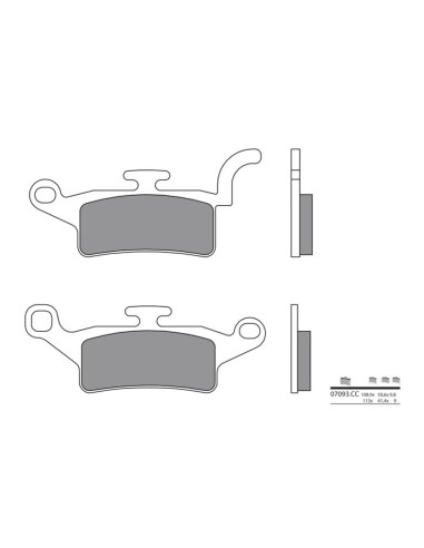 BREMBO Scooter Carbon Ceramic Brake pads - 07093CC