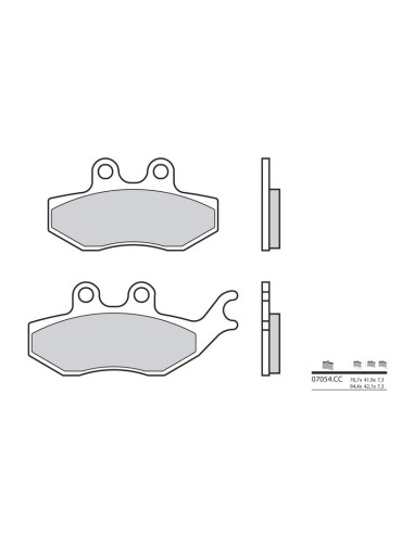 BREMBO Scooter Carbon Ceramic Brake pads - 07054CC