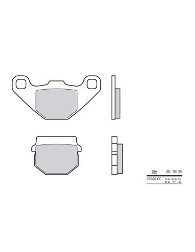 BREMBO Scooter Carbon Ceramic Brake pads - 07026CC