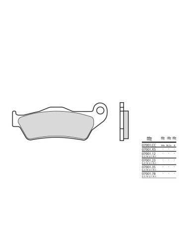 BREMBO Scooter Carbon Ceramic Brake pads - 07001CC