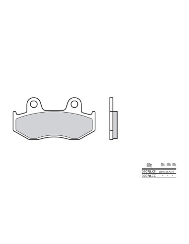 BREMBO Scooter Carbon Ceramic Brake pads - 07078CC