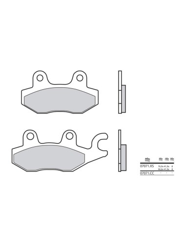 BREMBO Scooter Carbon Ceramic Brake pads - 07071CC