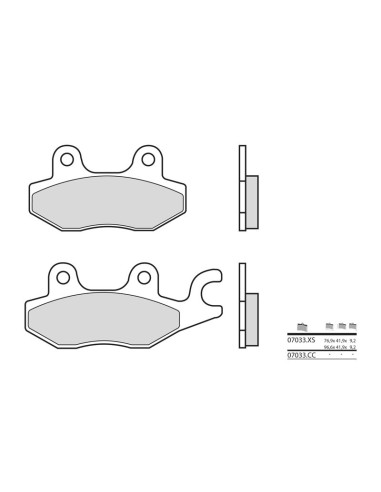 BREMBO Scooter Carbon Ceramic Brake pads - 07033CC