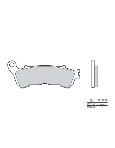 BREMBO Scooter Carbon Ceramic Brake pads - 07063CC