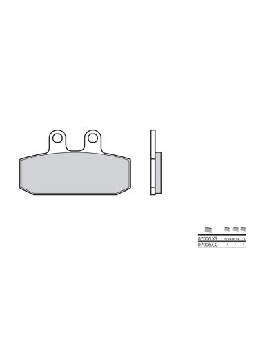 BREMBO Scooter Sintered Metal Brake pads - 07006XS