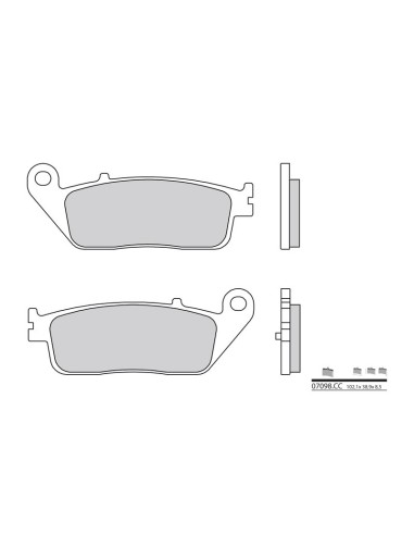 BREMBO Scooter Carbon Ceramic Brake pads - 07098CC