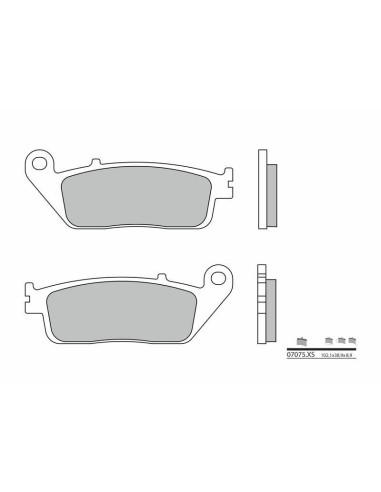 Plăcuțe de frână din metal sinterizat pentru scuter BREMBO - 07075XS