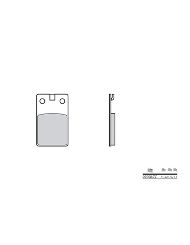 BREMBO Scooter Carbon Ceramic Brake pads - 07008CC