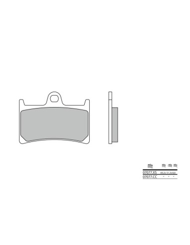 BREMBO Scooter Carbon Ceramic Brake pads - 07077CC