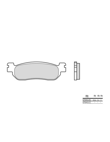 Plăcuțe de frână din metal sinterizat pentru scuter BREMBO - 07043XS
