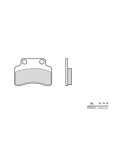 Plăcuțe de frână BREMBO Scooter Carbon Ceramic - 07018CC