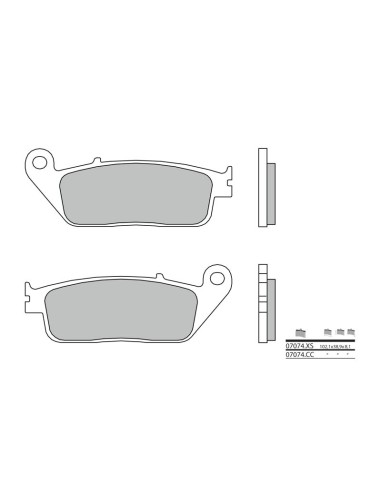 Plăcuțe de frână din metal sinterizat pentru scuter BREMBO - 07074XS